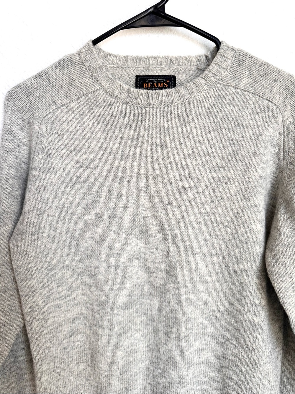 Beams Plus 5 Gauge Crew Knit Wool Crewneck Sweater Japanese Men’s Small - Picture 6 of 12